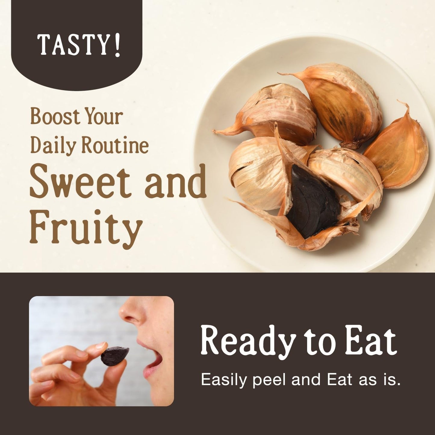 Black Garlic 7 oz (200 g) Japanese Fermented Superfood, Whole Bulbs