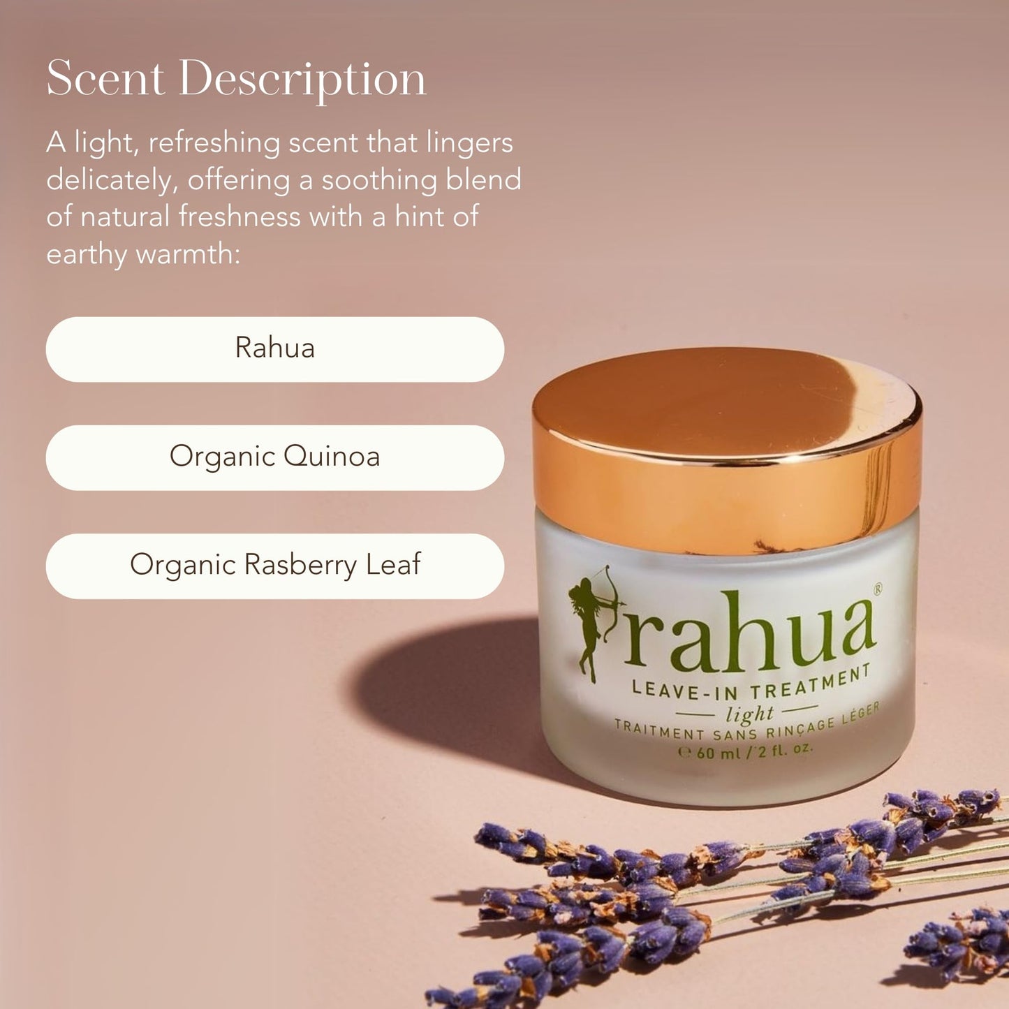 Rahua Leave-In Treatment, Light, Vegan Leave In Conditioner & Heat Protectant for Fine Hair, Frizz Control, Hair Moisturizer Oil, Quinoa, Sunflower Seed Oil, and Yerba Mate, 2 Fl Oz