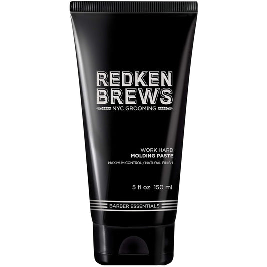 Redken Brews Molding Paste For Men For all Hair Types - High Hold & Maximum Control, Natural and Matte Finish, Sulfate-Free