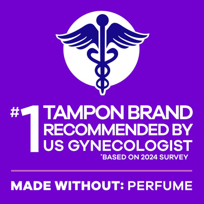 Tampax Radiant Tampons, with LeakGuard Braid, Super Plus Absorbency, Unscented, 28 Count