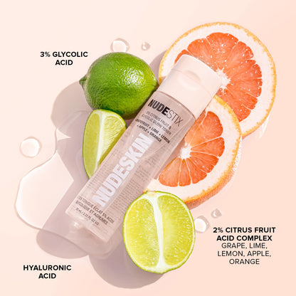 Nudestix 5% Citrus Fruit & Glycolic Glow Toner – Exfoliating Facial Toner with AHAs, Hyaluronic Acid & Fruit Acids for Bright, Smooth Skin