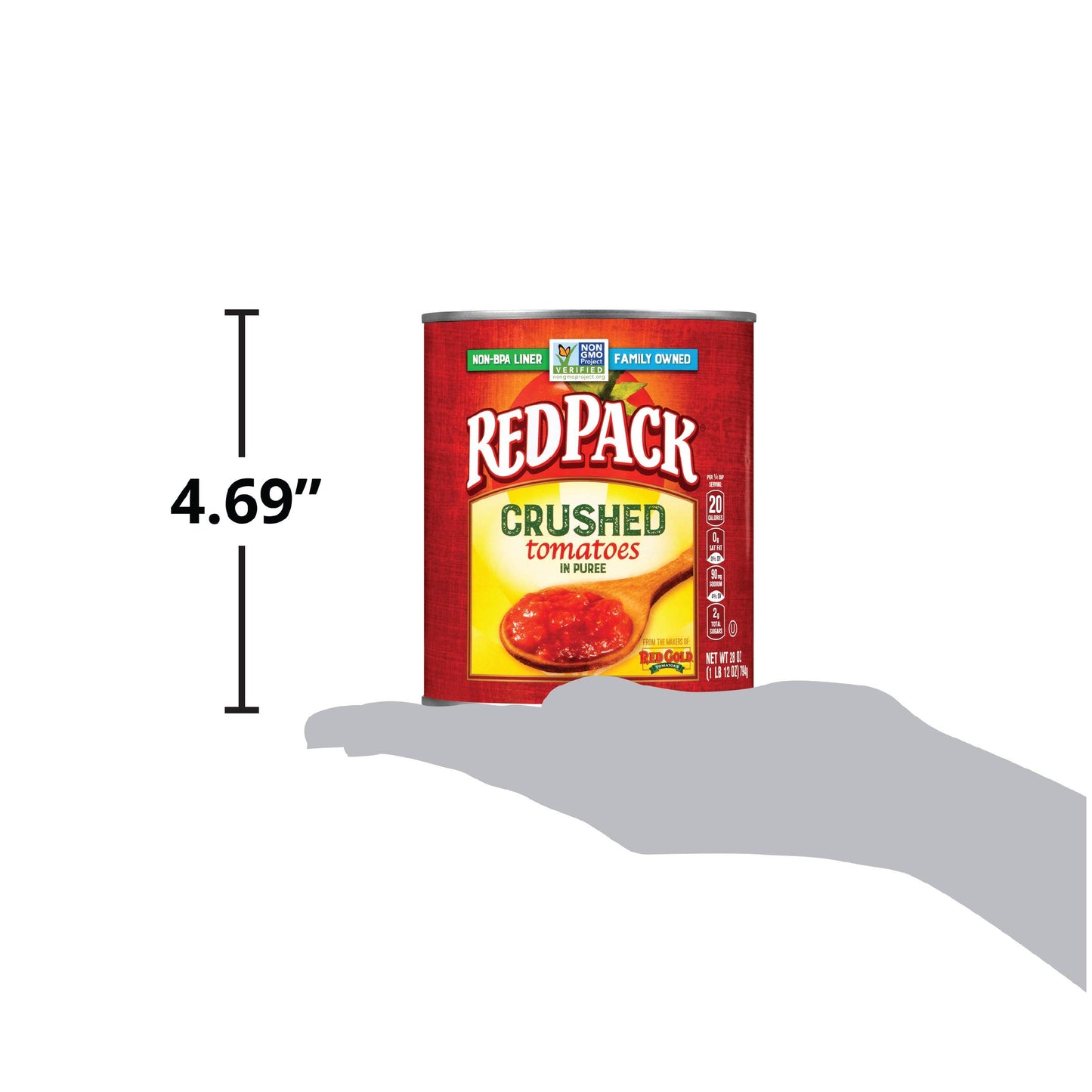 Redpack Crushed Tomatoes in Puree, Kosher and Gluten Free, 1.76 Ounce Cans, 2-Pack