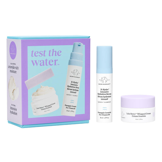 Drunk Elephant Test The Water - Travel Size - Hydrate and Nourish Kit - Clean Clinical Skincare - Cruelty-Free - Dermatologist-Tested - Free of Essential Oils, Silicones, and Fragrance
