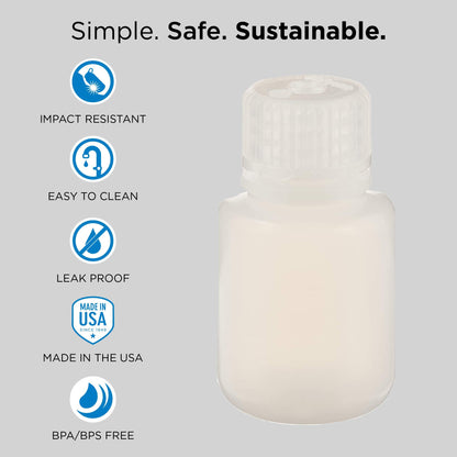 Nalgene HDPE Narrow Mouth Round Container, 16 Oz, Multi, One Size (340631)