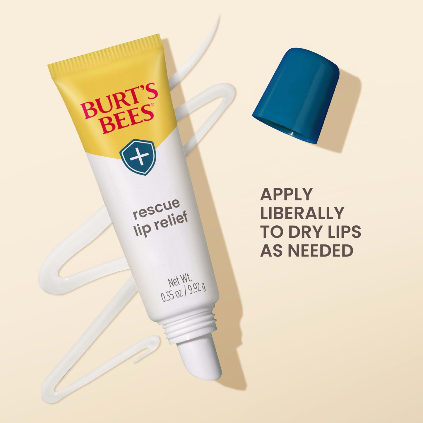 Burt’s Bees Rescue Lip Relief with Shea Butter and Echinacea, 100% Natural Origin, 0.35 Ounces(Pack May Vary)