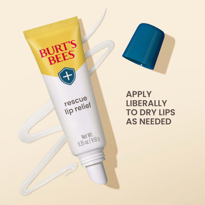Burt’s Bees Rescue Lip Relief with Shea Butter and Echinacea, 100% Natural Origin, 0.35 Ounces(Pack May Vary)