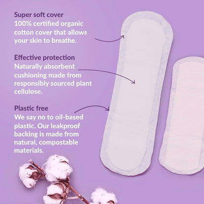 Natracare, Pads Dry Light, 20 Count