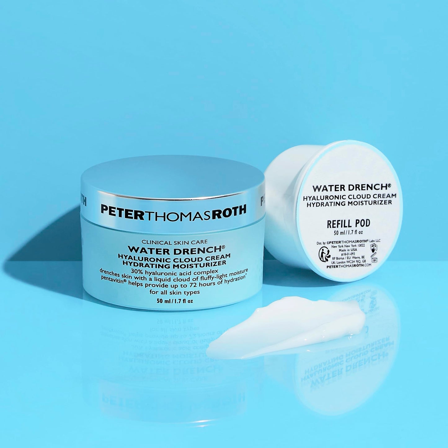 Peter Thomas Roth | Water Drench® Hyaluronic Cloud Cream Hydrating Moisturizer Refill Pod | Hyaluronic Acid Cream For All Skin Types, Line-Smoothing, Fragrance-Free