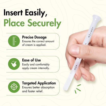 Disposable Plastic Vaginal Cream Applicators: to Fit Preseed Lubricant, Estrace, Personal Lube and OTC Gel or Cream Products - with Dosage Measurements, Threaded End and Comfort Tip - 20 Pack