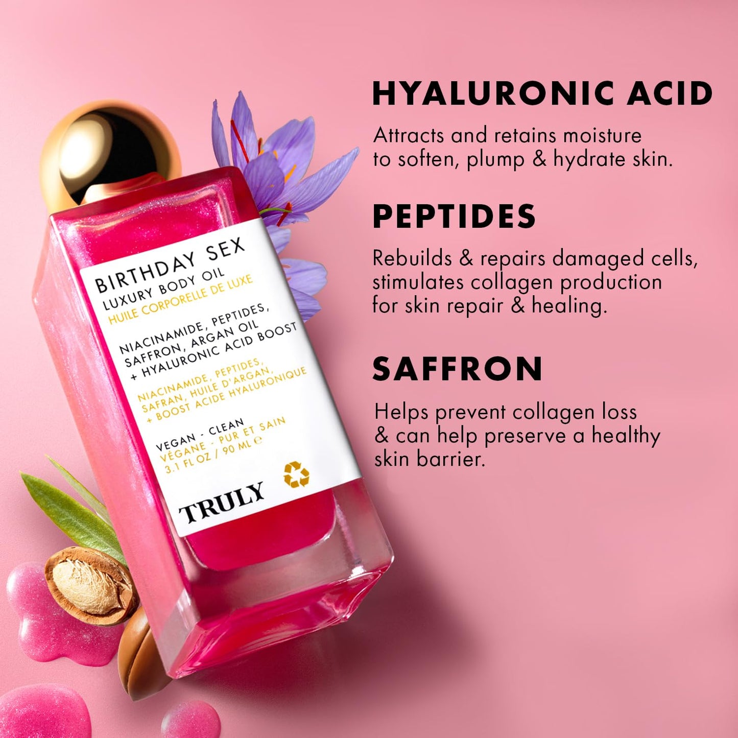 Truly Luxury Body Oil | Hydrating & Illuminating with Natural Shimmer | For Smooth, Glowing Skin and Long-Lasting Fragrance