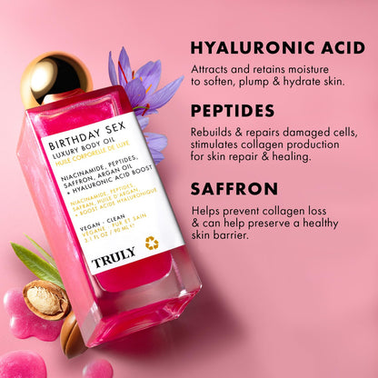Truly Luxury Body Oil | Hydrating & Illuminating with Natural Shimmer | For Smooth, Glowing Skin and Long-Lasting Fragrance