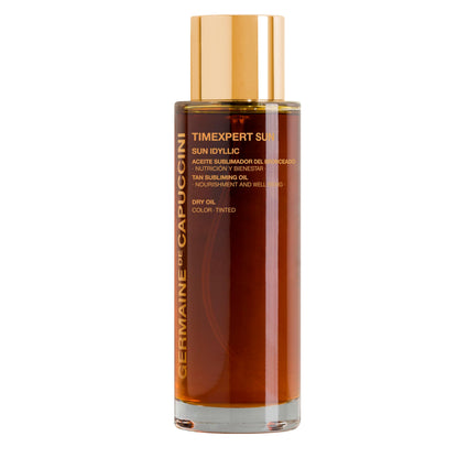 Germaine de Capuccini - Sun Idyllic Tan Subliming Oil - Tinted Dry Oil - Nourishment & Wellbeing, Suitable for Pregnancy, 100ml