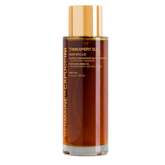 Germaine de Capuccini - Sun Idyllic Tan Subliming Oil - Tinted Dry Oil - Nourishment & Wellbeing, Suitable for Pregnancy, 100ml