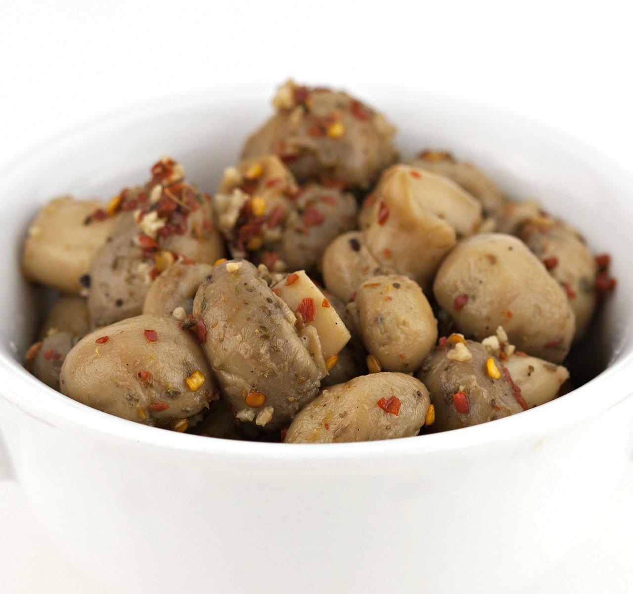 Jake & Amos Pickled Hot Garlic Mushrooms, 16 Oz. Jars (Pack of 2)