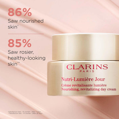 Clarins Nutri-Lumière Day Cream | Anti-Aging Moisturizer | Restores Radiance and Vitality To Mature Skin | Minimizes Appearance Of Deep Wrinkles and Age Spots | Nourishes and Softens | 1.6 Ounces