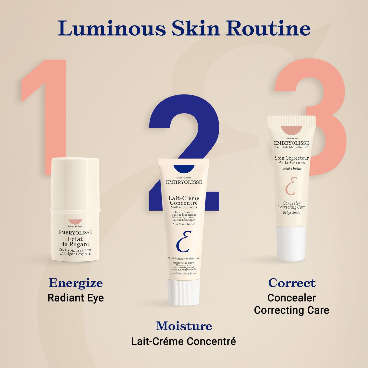 Embryolisse Radiant Eye Stick for Dark Circles & Puffiness, Cooling Under Eye Makeup Primer with Aloe Vera, Vegan, Fragrance-Free, 0.15 Fl Oz
