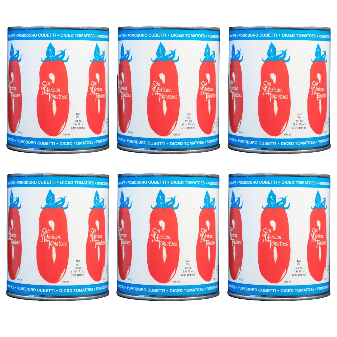 SMT SAN MERICAN TOMATO - Diced Tomatoes, 28 oz (Pack of 6)