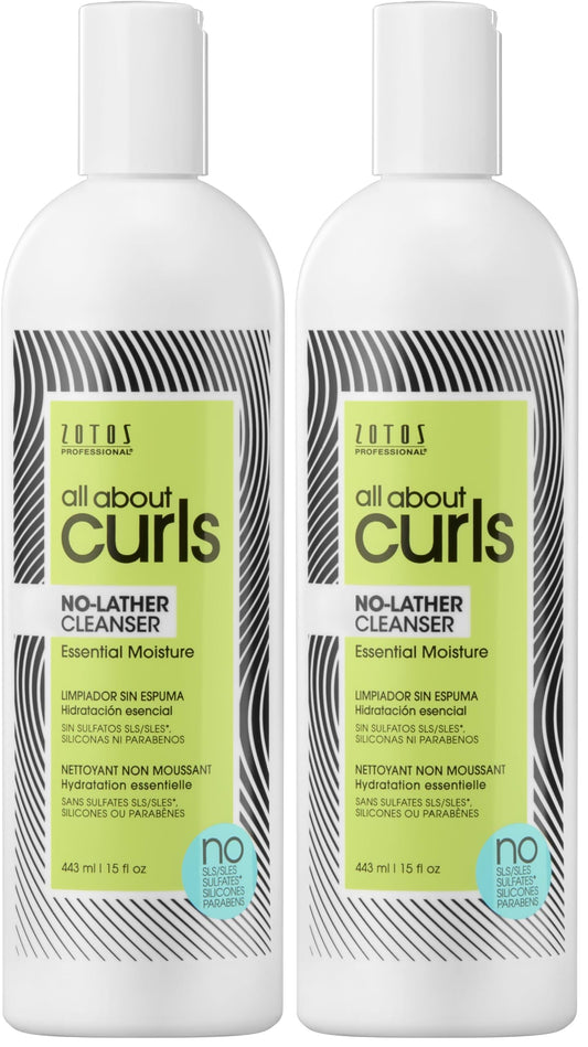 ALL ABOUT CURLS No-Lather Cleanser Shampoo | For Curly Hair | Essential Moisture | Gentle Cleansing | Suds-Free | Vegan & Cruelty Free | Sulfate & Paraben Free