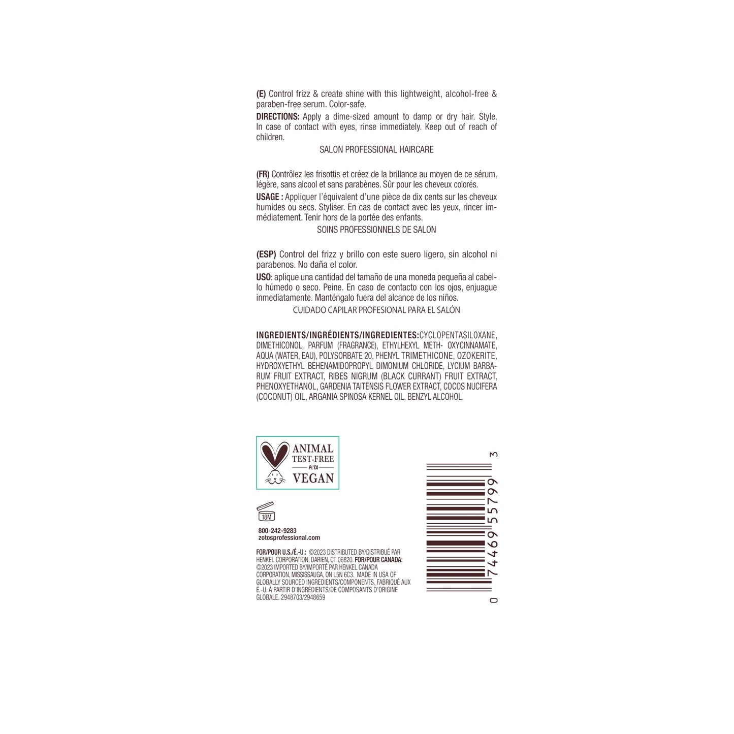 Bain de Terre Recovery Complex Anti-Frizz Shine Serum, Silky Shine & Frizz Control with Argan & Monoi Oils, Paraben-Free, Alcohol-Free, Color-Safe, Vegan