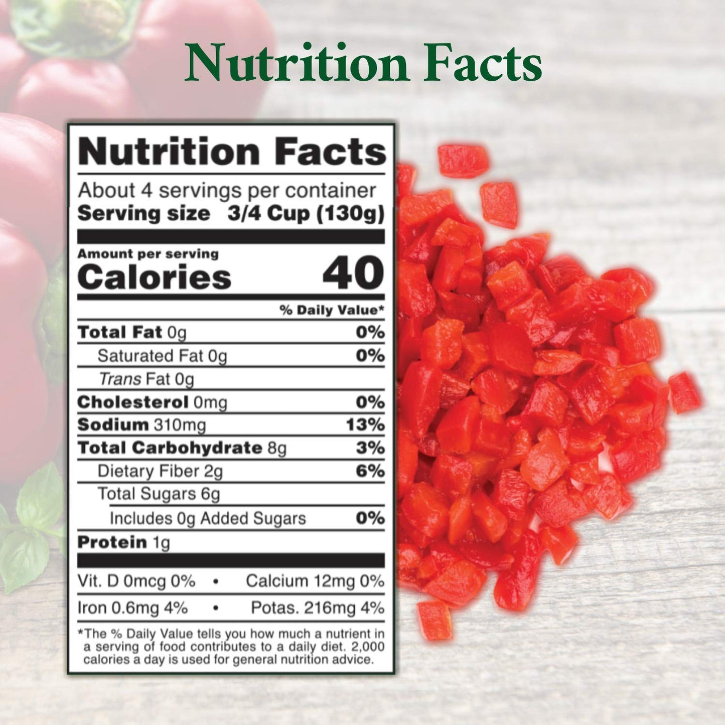 Roland Diced Red Pimiento Peppers, Specialty Imported Food, 28-Ounce Can ( 6 Count) - Packaging may vary