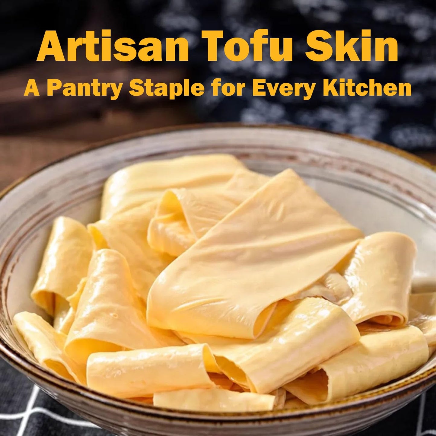 Dried Tofu Skin, 240g/8.47oz Handmade Bean Curd Sheets, Special Youdoupi Soy Products, dry goods specialty snacks for Hot Pot Cold Vegetable Stir Fry 豆腐皮 (Pack of 2)
