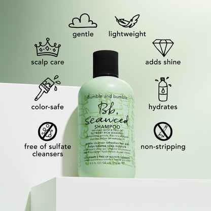 Bumble and bumble. Seaweed Hydrating Shampoo | Gently Cleanses Without Stripping |Improves Scalp Hydration| Sulfate Cleanser Free | For Fine to Medium Curly Wavy Straight Hair