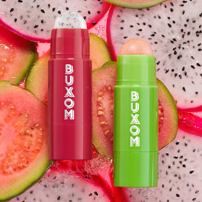 BUXOM Power-Full Lip Scrub, Gentle Sugar-Infused Lip Exfoliating Scrub Stick, Hydrating Lip Care with Vitamin E & Papaya Seed Oil, Cruelty-Free