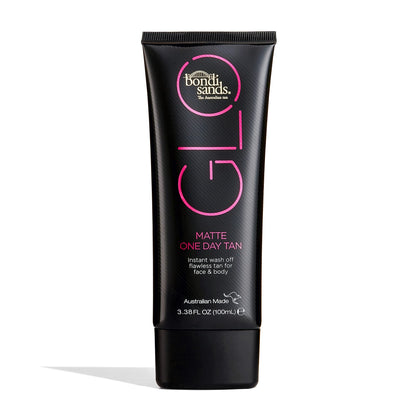 Bondi Sands GLO Matte One Day Tan | Instantly Provides a Flawless Bronze Finish for Face & Body | Transfer and Water Resistant | 100 ml/3.38 Oz