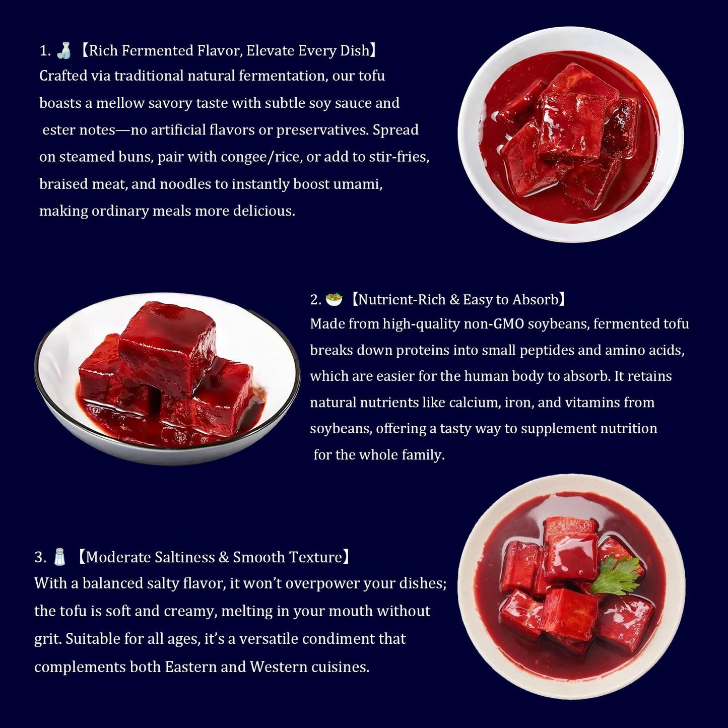 Red Fermented bean curd, Healthy, Convenient for Hot Pot, Stir-fry, Noodles, Porridge - 340g Glass Jar (11.99oz)