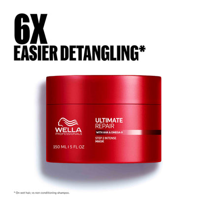 Wella Professionals ULTIMATE REPAIR Mask for Damaged Hair | Repairs, Strengthens, & Smooths with AHA & Omega-9 | For All Hair Types - Packaging May Vary