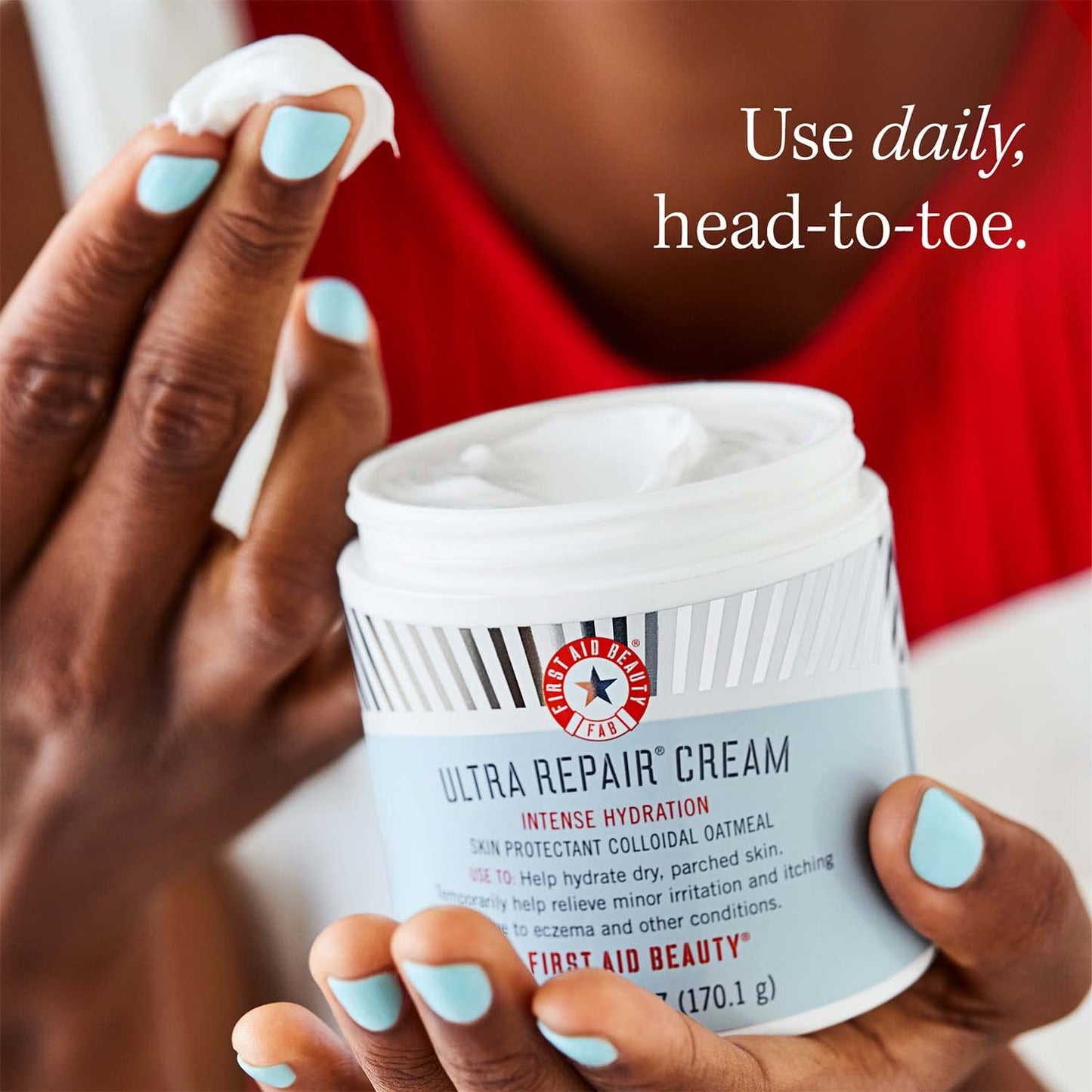First Aid Beauty - Ultra Repair Cream - Intense Hydration Face & Body Moisturizer - Whipped Colloidal Oatmeal Clinically Proven to Strengthen Skin Barrier in 7 Days - Helps Relieve Eczema, 1 oz
