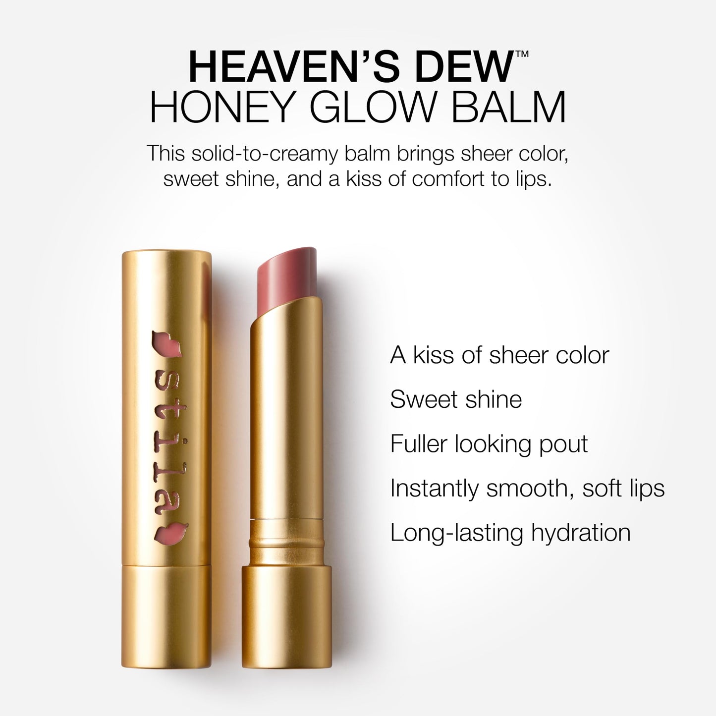 Stila Heaven’s Dew Honey Glow Balm | Hydrating Tinted Lip Balm with Honey Extract, Maracuja Oil & Hyaluronic Acid | Smoothing & Nourishing Lip Care for Fuller Looking Lips