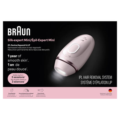 Braun IPL Mini, Silk·Expert Mini, IPL Hair Removal for Women and Men, Permanent Laser Hair Reduction At-Home, IPL1111