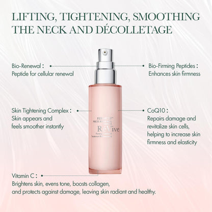RéVive Neck Firming and Tightening Serum - Fermitif Neck Serum to Restore Skin's Elasticity, Smooth Fine Lines & Boost Collagen - Includes Dual Ended Applicator Brush (1.7 oz)