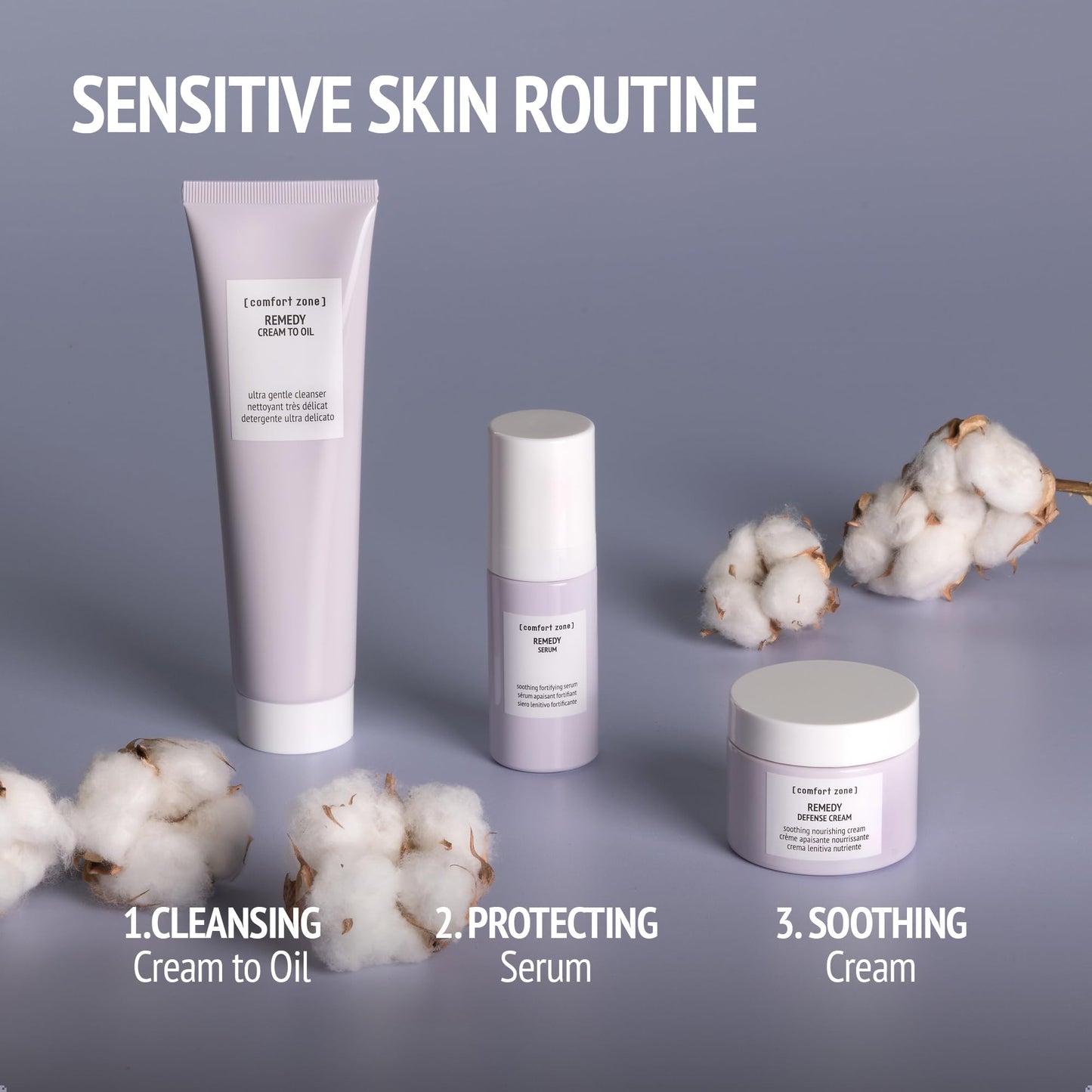 Remedy Soothing Hydrating Cream, Light Fragrance Free Nourishment, Reinforces Defenses, Prebiotic, Marula Oil, Clean Beauty, Made in Italy, Sensitive & Delicate Skin, 2.03 Fl Oz