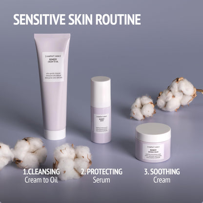 Remedy Soothing Hydrating Cream, Light Fragrance Free Nourishment, Reinforces Defenses, Prebiotic, Marula Oil, Clean Beauty, Made in Italy, Sensitive & Delicate Skin, 2.03 Fl Oz