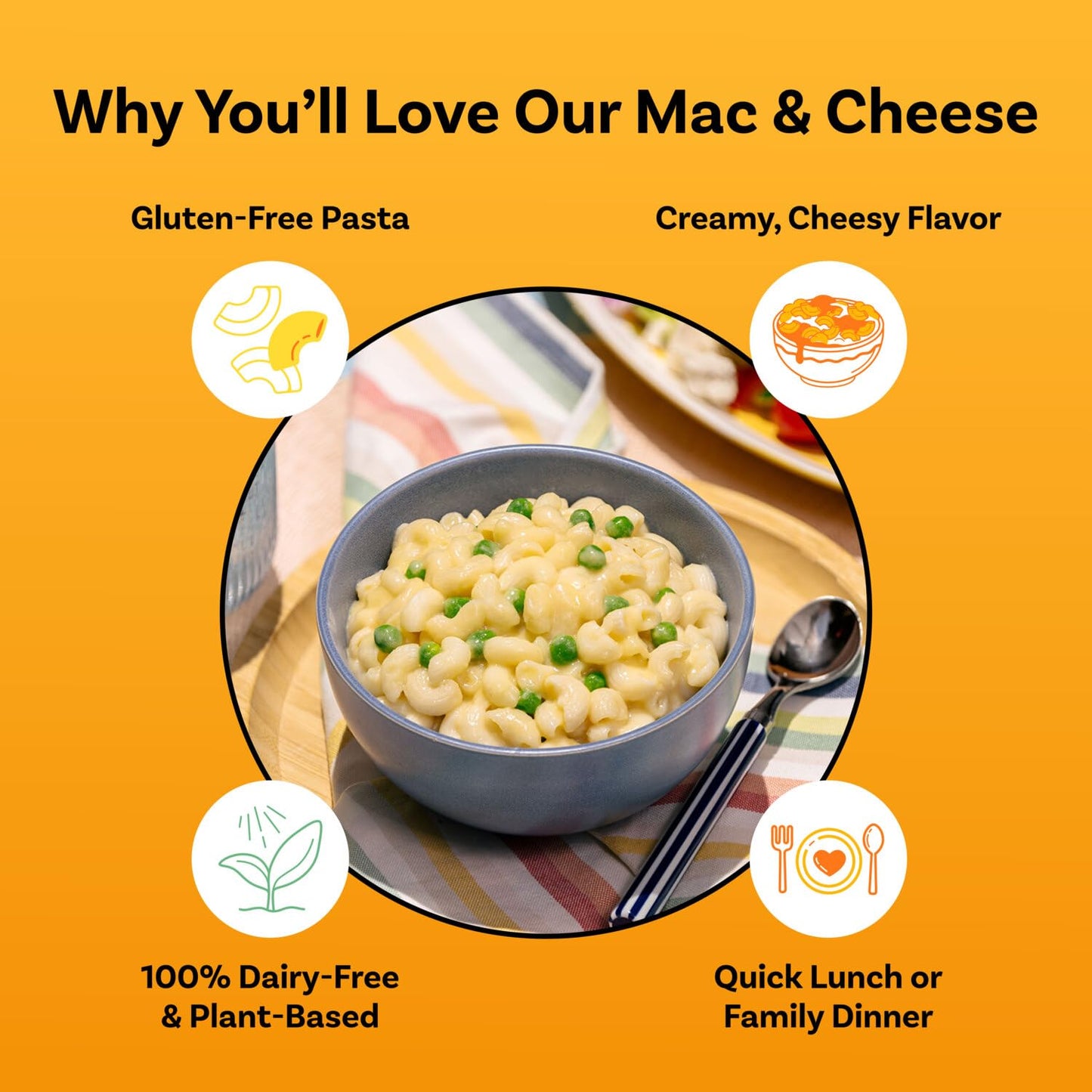 Daiya Dairy Free Gluten Free Cheddar Mac & Cheese, Vegan Plant Based Rice Pasta, 5.5 oz (Pack of 12)