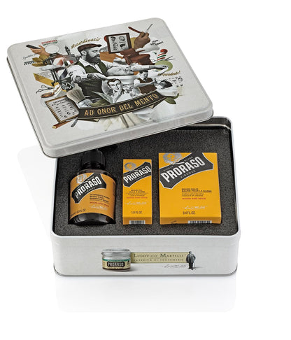 Proraso Beard Care Kit Gift Set for Men with Beard Wash, Beard Oil and Beard Balm