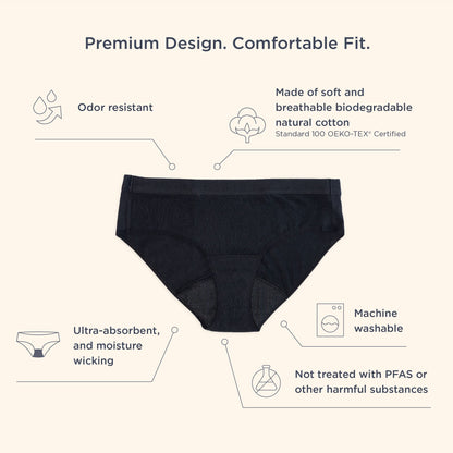 Saalt Soft Menstrual Cup (Desert Blush, Regular) & Cotton Brief Period 100% Cotton Underwear (Medium) - Best Sensitive Reusable Period Cup - Wear for 12 Hours - Tampon and Pad Alternative