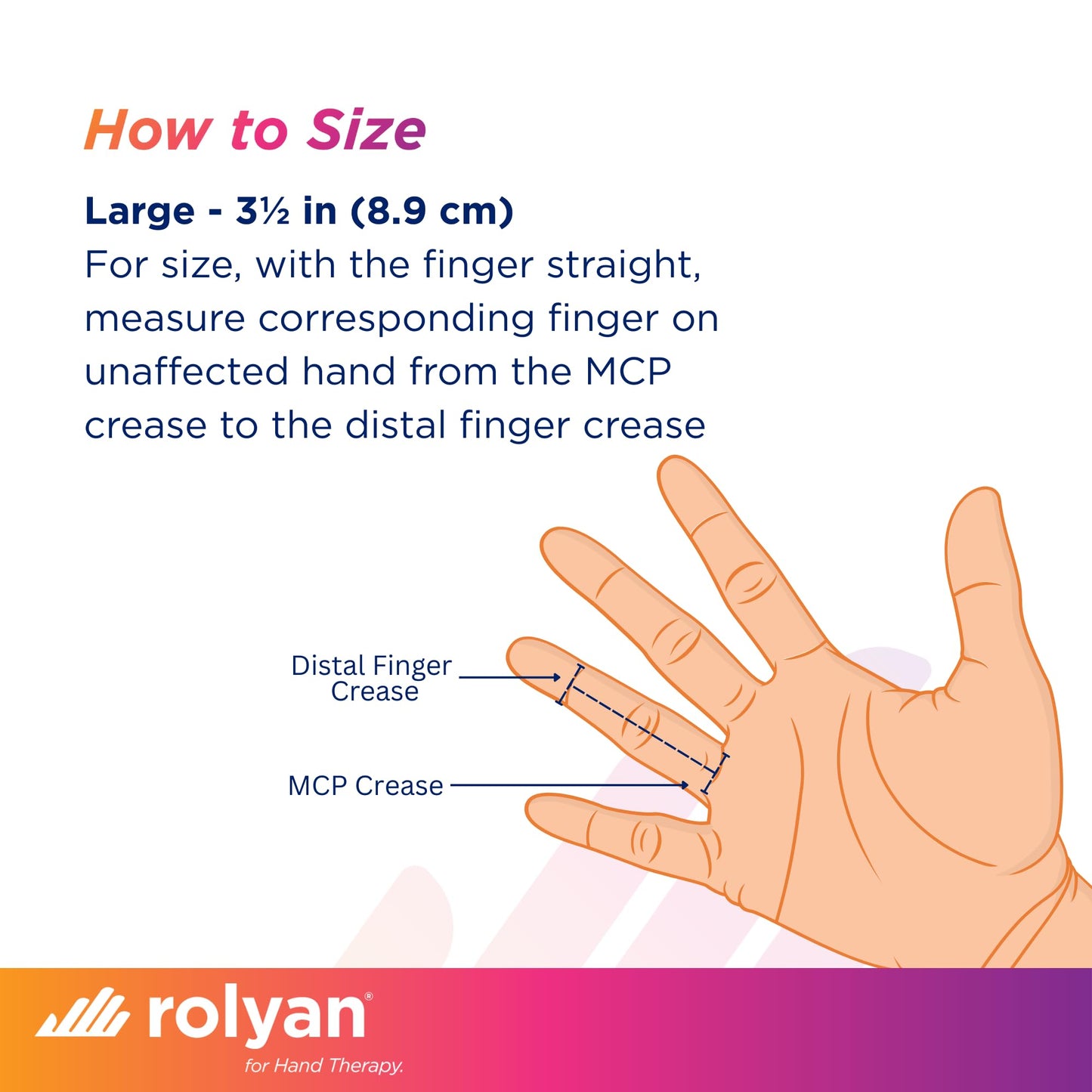 Rolyan Sof-Stretch Finger Extension Splint, Large, White, Finger Brace with Adjustable Fit, Latex-Free Finger Support for PIP Joint Extension, Boutonniere Deformity, Trigger Finger, and Edema
