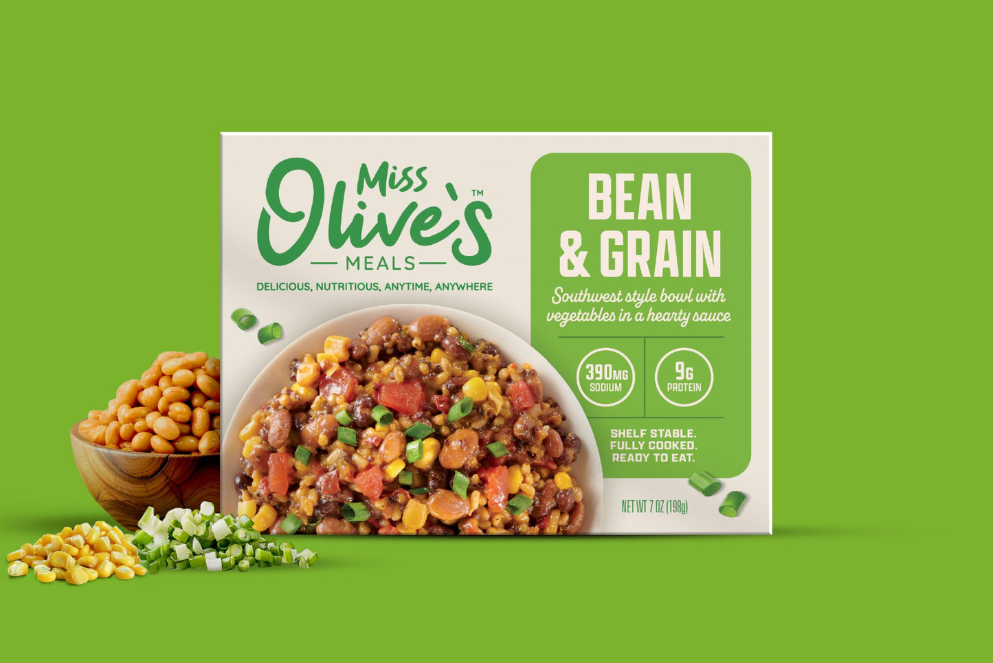 Miss Olive’s Southwest Style Bean & Grain Bowl, Lower Sodium Microwavable Ready Meal, Plant-Based Ingredients, 7 oz Bowls (Pack of 3)