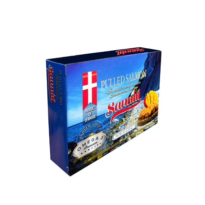 Sanniti Pulled Salmon in Chili Mango Sauce | Natural Source of Omega 3 | Ready to eat, 4.1 oz (Pack of 2)