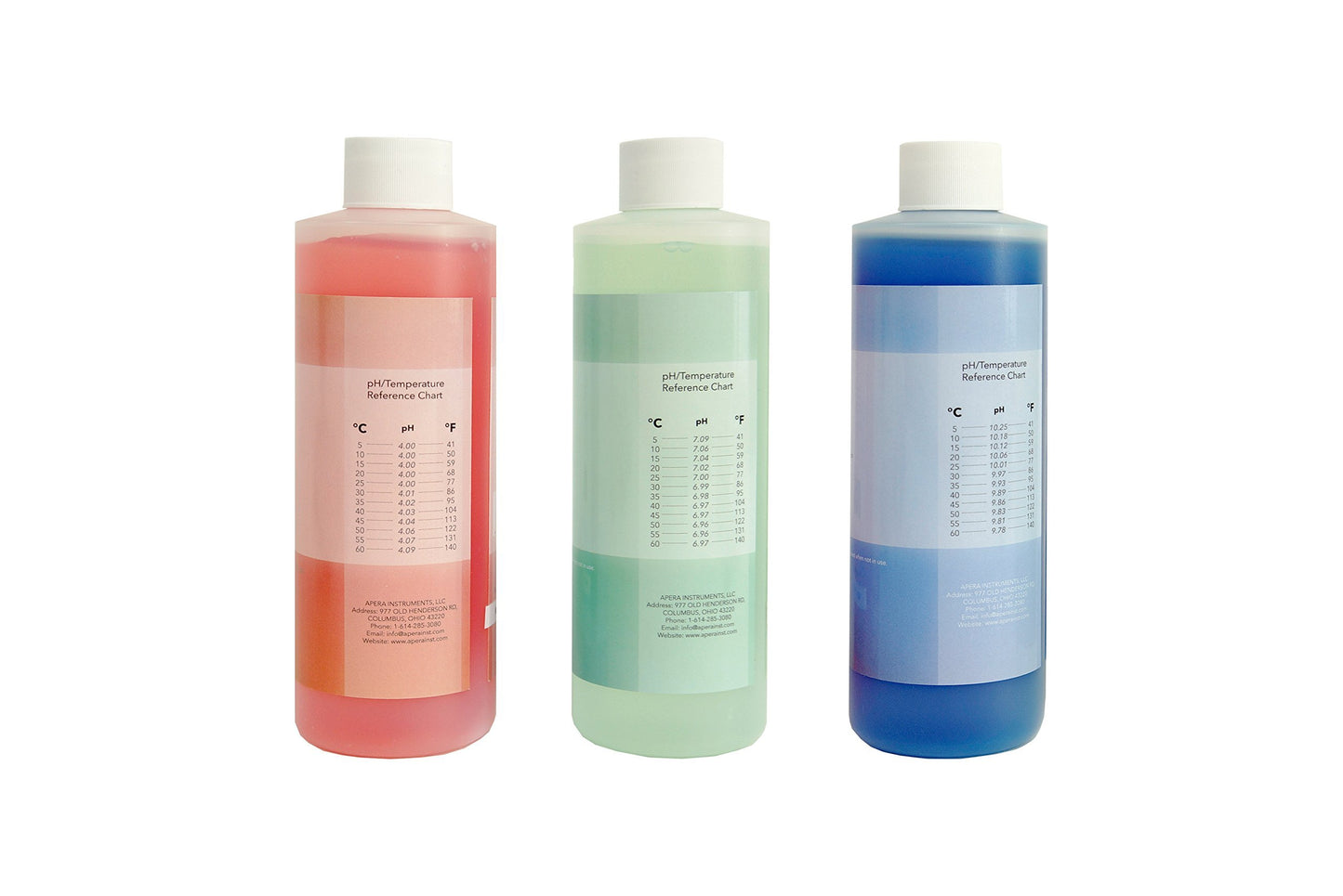APERA INSTRUMENTS AI1116 pH Calibration Solution Kit (7.00, 4.00, 10.01), 16 oz. Each, Plus a CalPod Solution Holder for Easy Calibration, NIST traceable