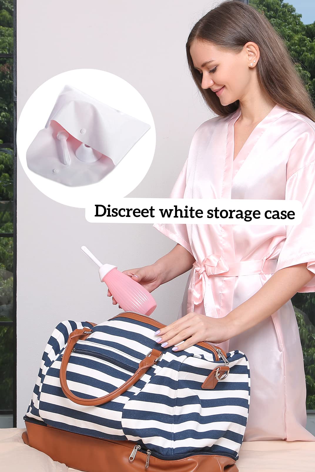 Natural Vaginal Cleansing System, BPA & PVC Free, Compatible with DMSO / MMS, Pink