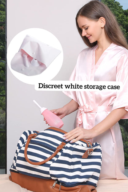 Natural Vaginal Cleansing System, BPA & PVC Free, Compatible with DMSO / MMS, Pink
