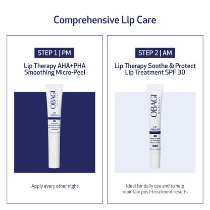 Obagi Lip Therapy AHA+PHA Smoothing Micro-Peel with Hyaluronic Acid – Overnight Mask Treatment Exfoliates, Plumps & Moisturizes Dry Lips for a Fuller, Smoother, More Youthful Appearance – .5 oz