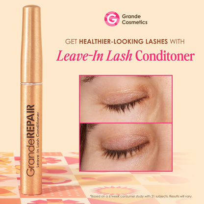Grande Cosmetics Mini Lash & Brow Lineup - GrandeLASH-MD, GrandeBROW, GrandeREPAIR, for Longer, Thicker-Looking Eyelashes & Fuller, Bolder-Looking Eyebrows, Strengthens, Softens, & Protects