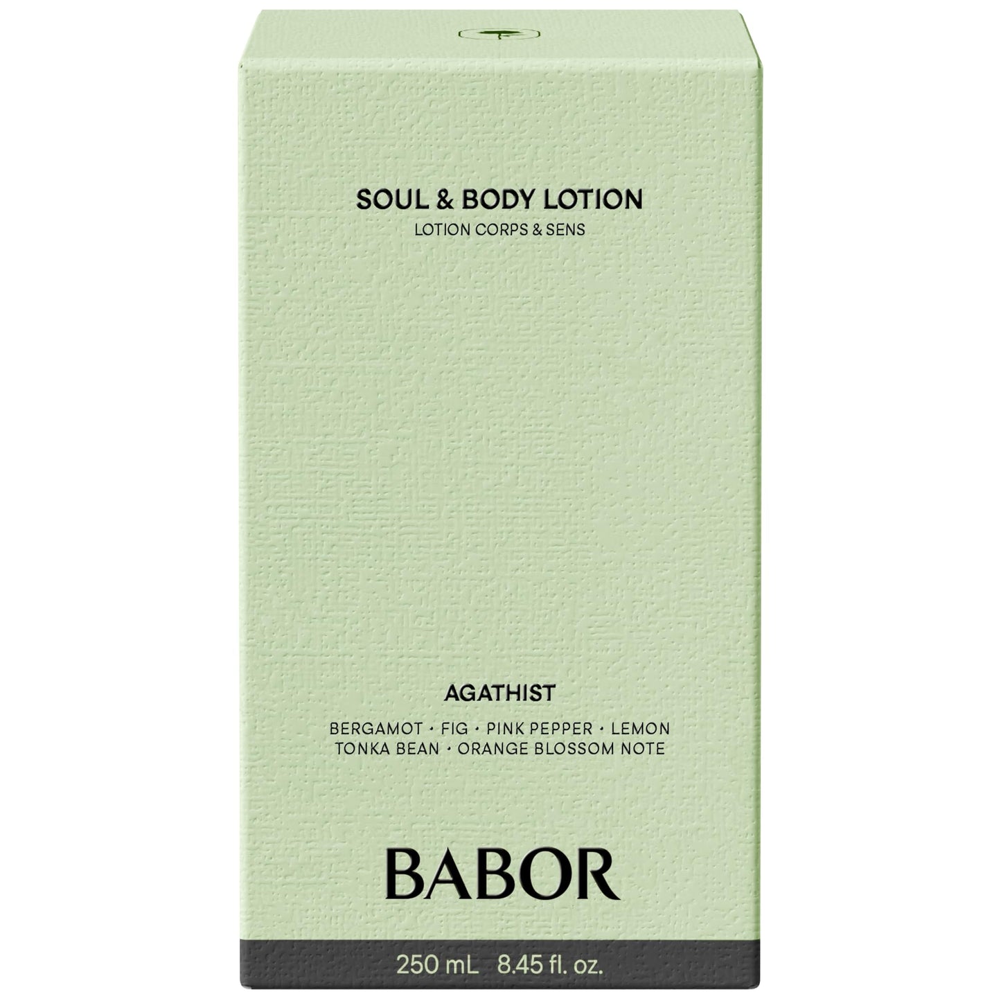 BABOR Soul & Body Lotion Agathist, Quick-Absorbing, Light Body Care, Invigorating Skin Milk, Body Cream for Dry Skin, Skin Firming Moisturising Cream, with Vitamin B, Vegan, 250 ml