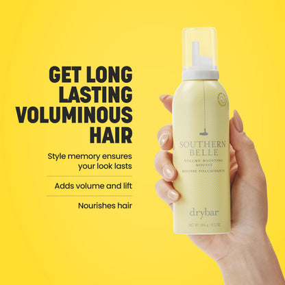 Drybar Southern Belle Volume - Boosting Mousse | Prevents Frizz & Damage, Smoothes Hair, and Provides Shine for Long-Lasting Body & Style