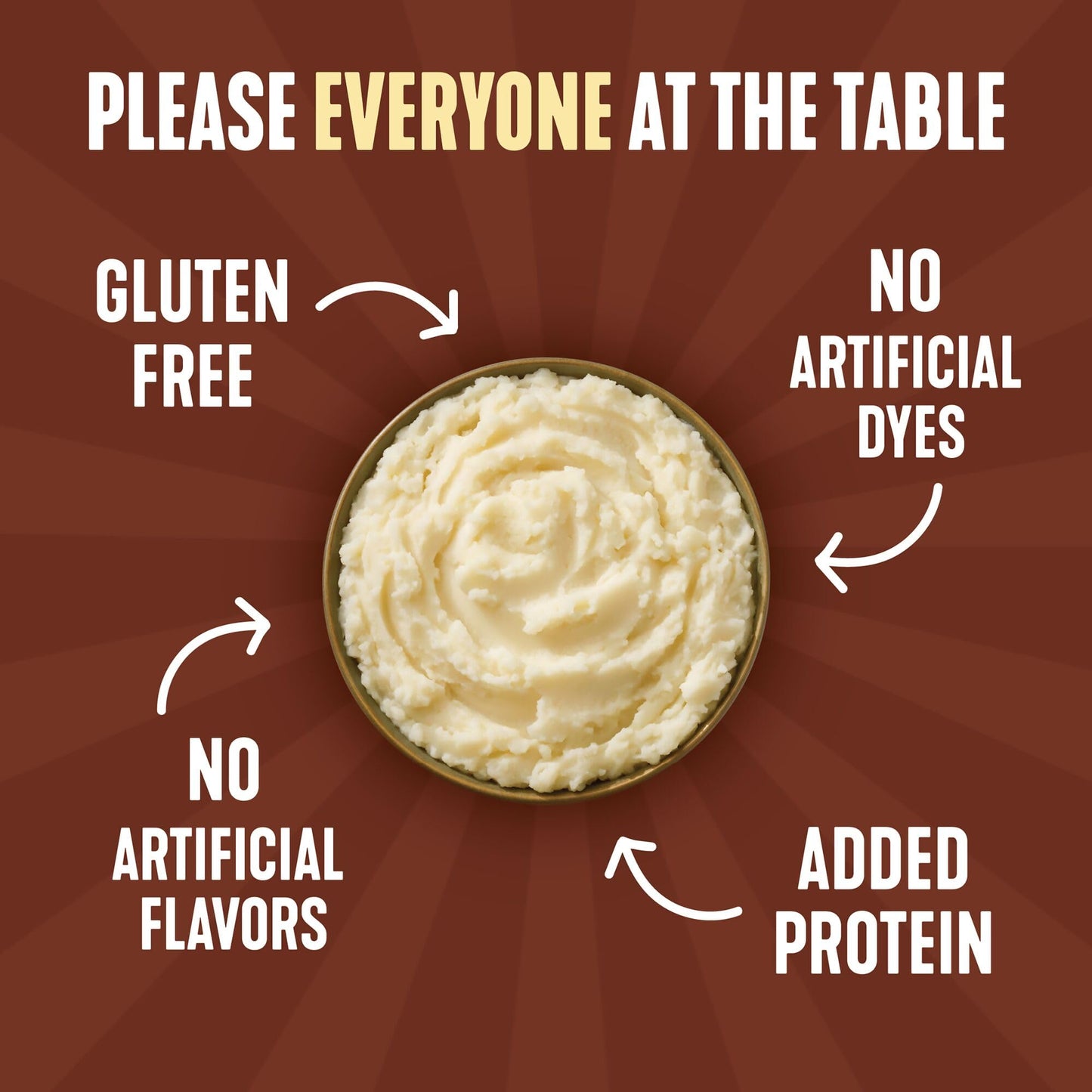 Idahoan Loaded Baked +Protein Mashed Potatoes, Naturally Gluten-Free, 100% Real Idaho Potatoes, 4 servings per bag, 4.6 ounce (Pack of 10)